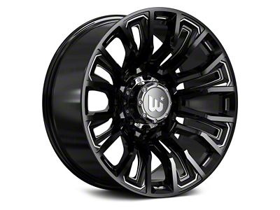 Hartes Metal Maverick Gloss Black Milled Wheel; 20x10 (18-24 Jeep Wrangler JL)
