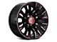 Hartes Metal Maverick Gloss Black Milled with Red Tint Wheel; 20x10 (18-24 Jeep Wrangler JL)