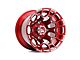 Hartes Metal Spur Candy Red with Milled Edge Wheel; 20x10; -12mm Offset (76-86 Jeep CJ7)