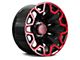 Hartes Metal Blaze Gloss Black Machined with Red Tint Wheel; 20x10 (97-06 Jeep Wrangler TJ)