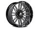 Hartes Metal Whipsaw Gloss Black Milled Wheel; 24x12 (76-86 Jeep CJ7)