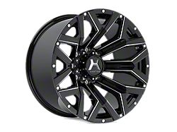 Hartes Metal Hawkish Gloss Black Milled 6-Lug Wheel; 20x10; -18mm Offset (16-24 Titan XD)