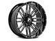 Hartes Metal Whipsaw Gloss Black Milled 5-Lug Wheel; 20x10; -18mm Offset (14-21 Tundra)