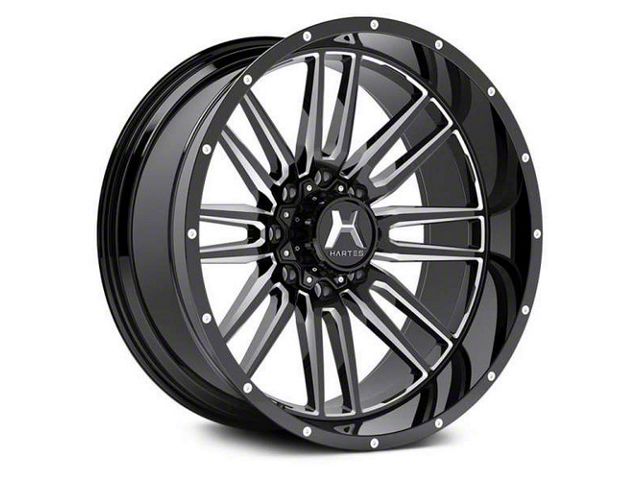 Hartes Metal Whipsaw Gloss Black Milled 5-Lug Wheel; 22x12; -44mm Offset (14-21 Tundra)