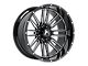 Hartes Metal Whipsaw Gloss Black Milled 6-Lug Wheel; 20x10; -18mm Offset (22-24 Tundra)