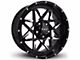 HD Off-Road Wheels Caliber Gloss Black Milled 6-Lug Wheel; 20x9; -10mm Offset (04-15 Titan)