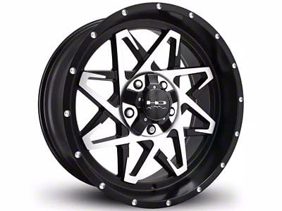 HD Off-Road Wheels Caliber Satin Black Machined 6-Lug Wheel; 20x10; -25mm Offset (04-15 Titan)