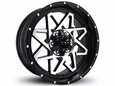 HD Off-Road Wheels Gridlock Satin Black Machined 6-Lug Wheel; 20x9; -10mm Offset (04-15 Titan)