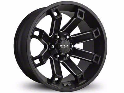 HD Off-Road Wheels Hollow Point Satin Black Milled 6-Lug Wheel; 20x10; -35mm Offset (04-15 Titan)