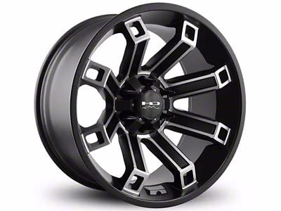 HD Off-Road Wheels Hollow Point Satin Black Milled 6-Lug Wheel; 20x10; -35mm Offset (04-15 Titan)