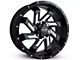 HD Off-Road Wheels SAW Gloss Black Milled Edges Wheel; 22x10; -10mm Offset (04-15 Titan)