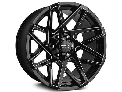 HD Off-Road Wheels Canyon Gloss Black Milled 6-Lug Wheel; 20x9; 0mm Offset (05-15 Tacoma)