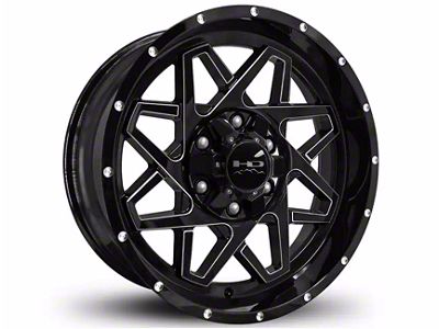 HD Off-Road Wheels Gridlock Gloss Black Milled 6-Lug Wheel; 20x9; -10mm Offset (05-15 Tacoma)