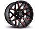 HD Off-Road Wheels Canyon Satin Black Milled with Red Clear Wheel; 20x9; 0mm Offset (10-24 4Runner)