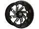 HD Off-Road Wheels SAW Satin Black Machined 6-Lug Wheel; 22x12; -44mm Offset (10-24 4Runner)