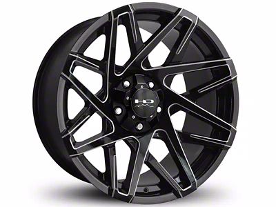 HD Off-Road Wheels Canyon Gloss Black Milled 6-Lug Wheel; 20x9; 0mm Offset (2024 Tacoma)