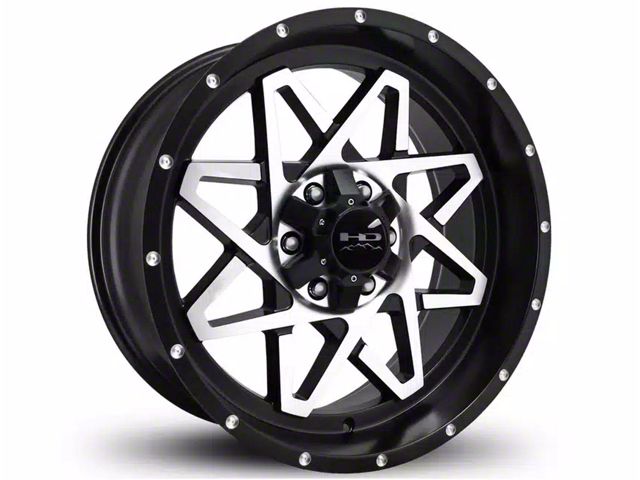 HD Off-Road Wheels Gridlock Satin Black Machined Wheel; 20x9; -10mm Offset (2024 Tacoma)