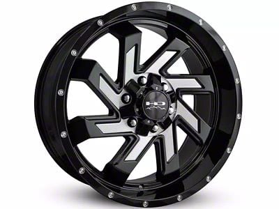 HD Off-Road Wheels SAW Gloss Black Milled 6-Lug Wheel; 22x12; -44mm Offset (2024 Tacoma)