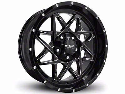 HD Off-Road Wheels Caliber Gloss Black Milled 6-Lug Wheel; 20x10; -25mm Offset (03-09 4Runner)