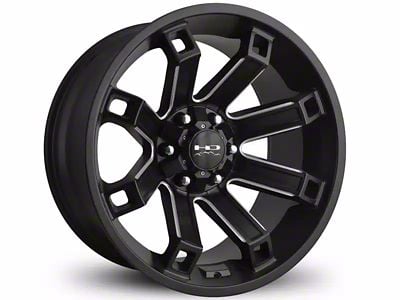 HD Off-Road Wheels Hollow Point Satin Black Milled 6-Lug Wheel; 20x10; -35mm Offset (03-09 4Runner)