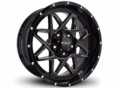 HD Off-Road Wheels Caliber Gloss Black Milled 6-Lug Wheel; 20x9; -10mm Offset (22-24 Bronco Raptor)