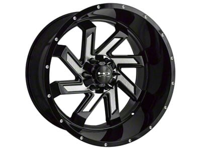 HD Off-Road Wheels SAW Gloss Black Milled 6-Lug Wheel; 20x9; 0mm Offset (21-24 Bronco, Excluding Raptor)