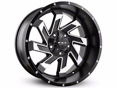 HD Off-Road Wheels SAW Gloss Black Milled 6-Lug Wheel; 22x10; -10mm Offset (21-24 Bronco, Excluding Raptor)