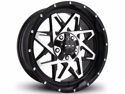 HD Off-Road Wheels Caliber Satin Black Machined 6-Lug Wheel; 20x10; -25mm Offset (22-24 Bronco Raptor)