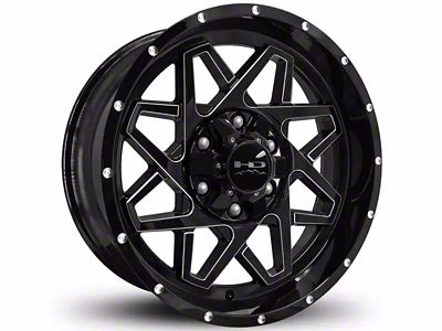 HD Off-Road Wheels Gridlock Gloss Black Milled 6-Lug Wheel; 20x10; -25mm Offset (22-24 Bronco Raptor)