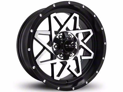 HD Off-Road Wheels Gridlock Satin Black Machined 6-Lug Wheel; 20x10; -25mm Offset (22-24 Bronco Raptor)