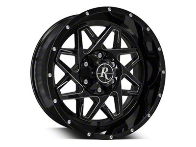 HD Off-Road Wheels Caliber Gloss Black Milled Wheel; 20x9; 0mm Offset (20-24 Jeep Gladiator JT)