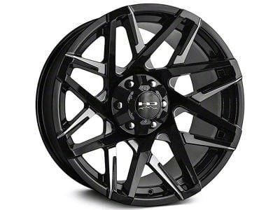 HD Off-Road Wheels Canyon Gloss Black Milled Wheel; 20x10; -25mm Offset (20-24 Jeep Gladiator JT)