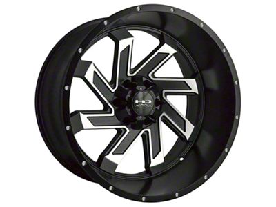 HD Off-Road Wheels SAW Satin Black Machined Wheel; 22x12; -25mm Offset (20-24 Jeep Gladiator JT)