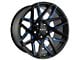 HD Off-Road Wheels Canyon Satin Black Milled with Blue Clear Wheel; 20x10 (22-24 Jeep Grand Cherokee WL)