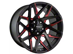 HD Off-Road Wheels Canyon Satin Black Milled with Red Clear Wheel; 20x10 (22-24 Jeep Grand Cherokee WL)