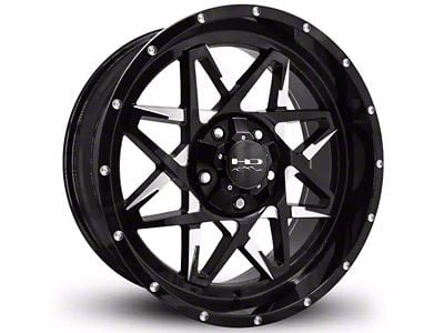 HD Off-Road Wheels Caliber Gloss Black Milled Wheel; 20x9; 0mm Offset (99-04 Jeep Grand Cherokee WJ)