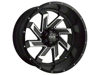 HD Off-Road Wheels SAW Satin Black Machined Wheel; 22x12; -25mm Offset (99-04 Jeep Grand Cherokee WJ)