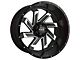 HD Off-Road Wheels SAW Satin Black Machined Wheel; 22x12; -25mm Offset (99-04 Jeep Grand Cherokee WJ)