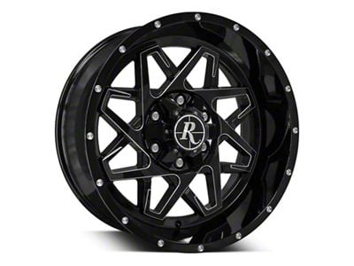 HD Off-Road Wheels Caliber Gloss Black Milled Wheel; 20x9; 0mm Offset (05-10 Jeep Grand Cherokee WK)