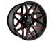 HD Off-Road Wheels Canyon Satin Black Milled with Red Clear Wheel; 20x10 (11-21 Jeep Grand Cherokee WK2)