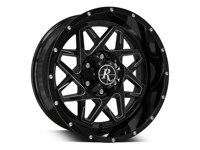 HD Off-Road Wheels Caliber Gloss Black Milled Wheel; 20x9 (07-18 Jeep Wrangler JK)