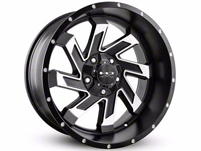 HD Off-Road Wheels SAW Satin Black Machined Wheel; 20x10; -25mm Offset (18-24 Jeep Wrangler JL)