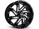 HD Off-Road Wheels SAW Gloss Black Milled Edges 6-Lug Wheel; 22x10; -10mm Offset (17-24 Titan)