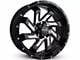 HD Off-Road Wheels SAW Gloss Black Milled 6-Lug Wheel; 20x9; 0mm Offset (17-24 Titan)