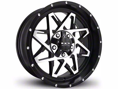 HD Off-Road Wheels Caliber Satin Black Machined 6-Lug Wheel; 20x9; -10mm Offset (16-24 Titan XD)
