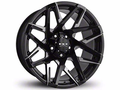 HD Off-Road Wheels Canyon Gloss Black Milled 6-Lug Wheel; 20x10; -25mm Offset (16-24 Titan XD)