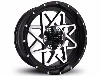 HD Off-Road Wheels Gridlock Satin Black Machined Wheel; 20x9; -10mm Offset (16-24 Titan XD)