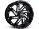 HD Off-Road Wheels SAW Gloss Black Milled Edges Wheel; 22x10; -10mm Offset (22-24 Tundra)