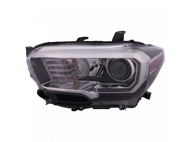 Headlights Depot Halogen Headlight; Driver Side (16-23 Tacoma w/ Factory LED DRL)