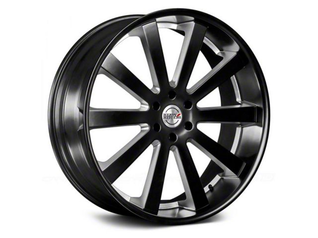 Heavy Hitters HH10 Absolute Black 6-Lug Wheel; 22x9.5; 30mm Offset (22-24 Bronco Raptor)